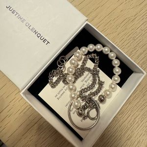 Justine Clenquet pearl choker.